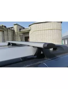 Багажник на широкие рейлинги Nissan Terrano V кроссовер (Аэро-крыло дуги)