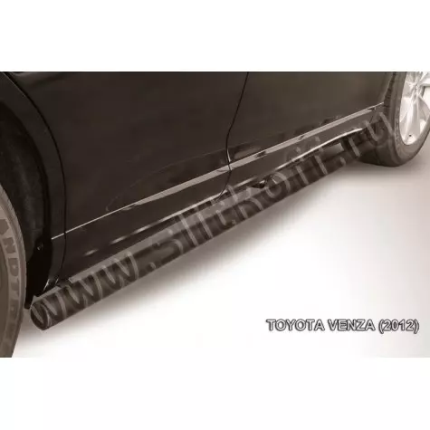 Пороги d57 труба черные Toyota Venza...