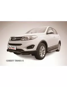 Защита переднего бампера d57 Волна" черная CHERY TIGGO 5*"