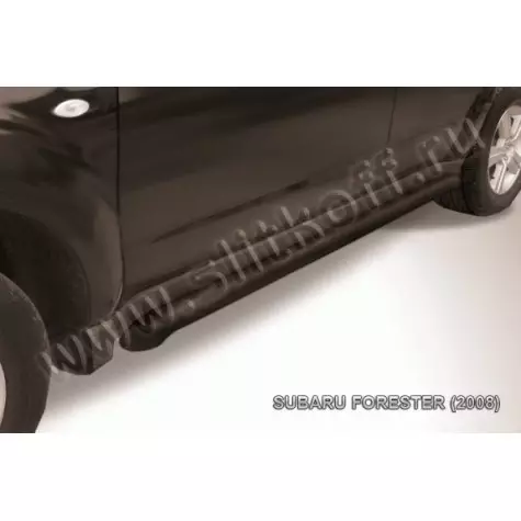 Пороги d76 труба черные Subaru...