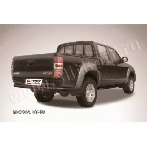 Защита заднего бампера d76 черная MAZDA BT-50