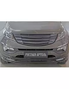 Решетка радиатора с черной сеткой  (Вариант 3) Kia Sportage 2010-2013, глянец (под покраску)