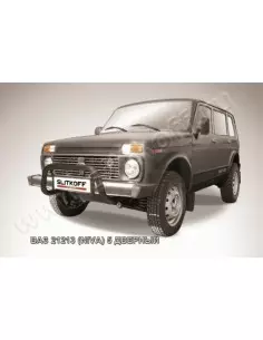 Кенгурятник d57 низкий черный Ваз 21213 (NIVA) удл.