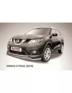 Защита переднего бампера d57+d42 двойная Nissan X- Trail (2015)