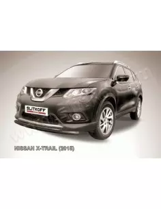 Защита переднего бампера d57+d42 двойная короткая Nissan X- Trail (2015)