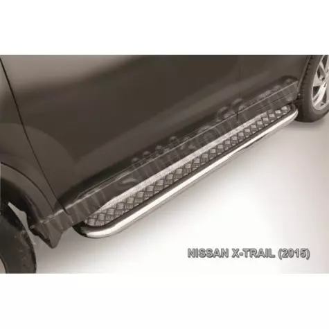 Пороги d57 с листом Nissan X- Trail (2015)
