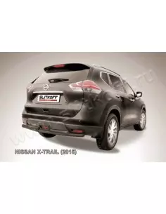 Защита заднего бампера d57+d57 двойная Nissan X- Trail (2015)